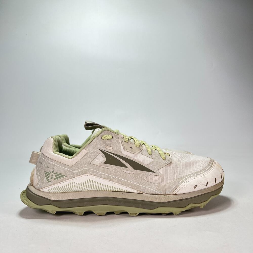 Altra Lone Peak 6 White Green Trail Running Shoes AL0A548E130 Women's Size 10